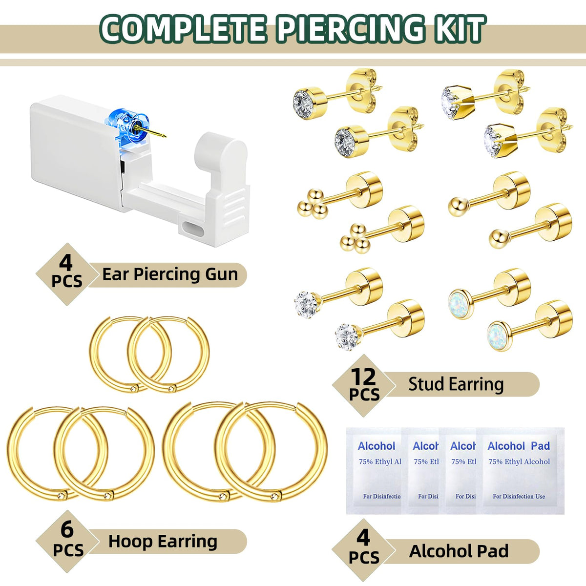 Nunpag disposable piercing gun detail showing easy mechanism