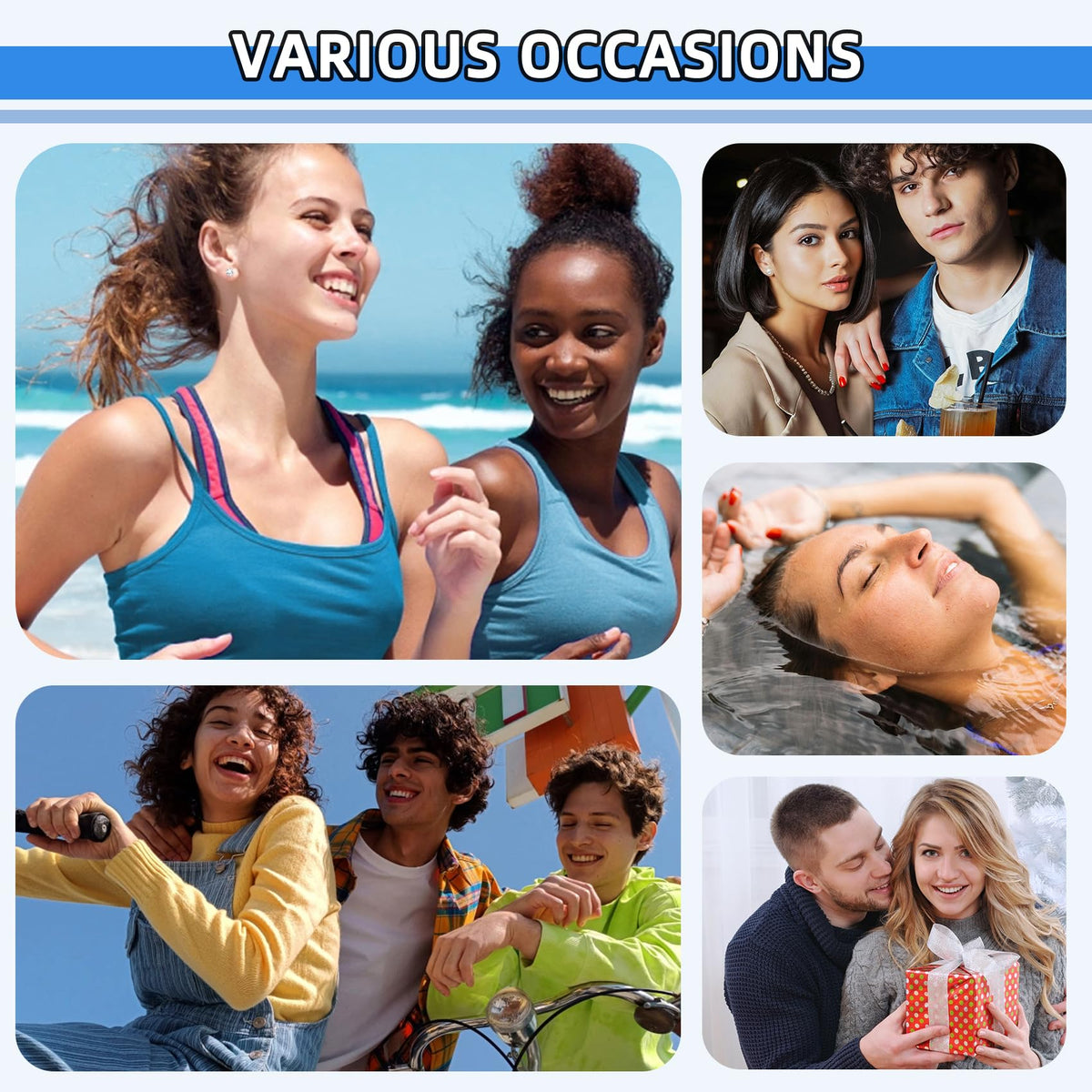 Nunpag lifestyle scene of ear piercing in progress showing easy at-home use