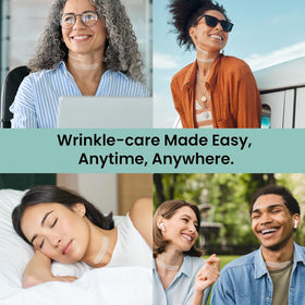 NURIVE patches in bedroom scene for overnight skincare routine