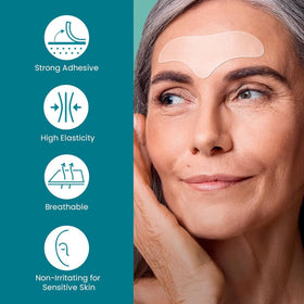 NURIVE application demo on forehead demonstrating simple, overnight placement benefit