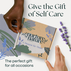 Nurture by Nature body butter jar close-up showing creamy texture and deep moisturising