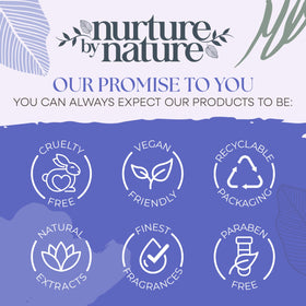 Nurture by Nature lifestyle shot of new mom relaxing, highlights easy self-care routine