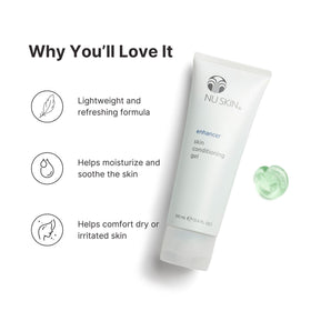 Nu Skin back label with ingredients list and clear usage directions benefit