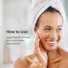 Nu Skin on bathroom shelf among toiletries illustrating travel-ready convenience benefit