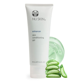 Nu Skin front tube showing product packaging and easy dispensing benefit