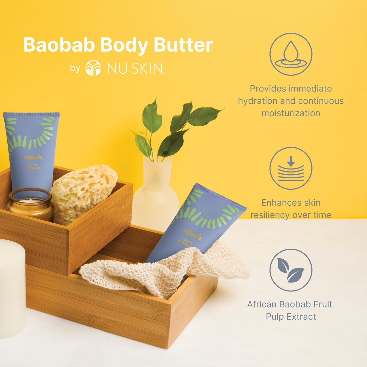 Nu Skin baobab fruit ingredient shot highlighting antioxidant benefits