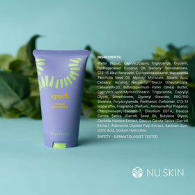 Nu Skin cream texture close-up demonstrating rich, spreadable hydration