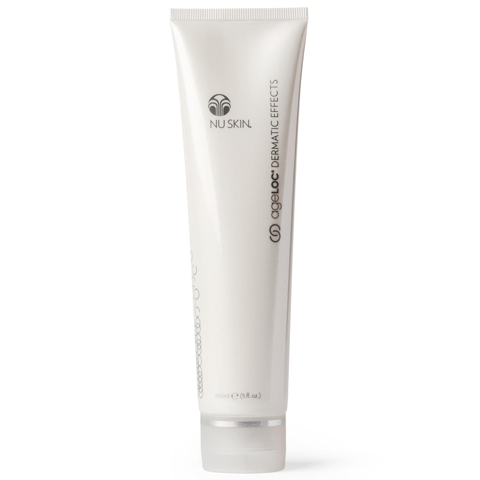 Nu Skin front bottle showing sleek label and size for clear product identification and trust