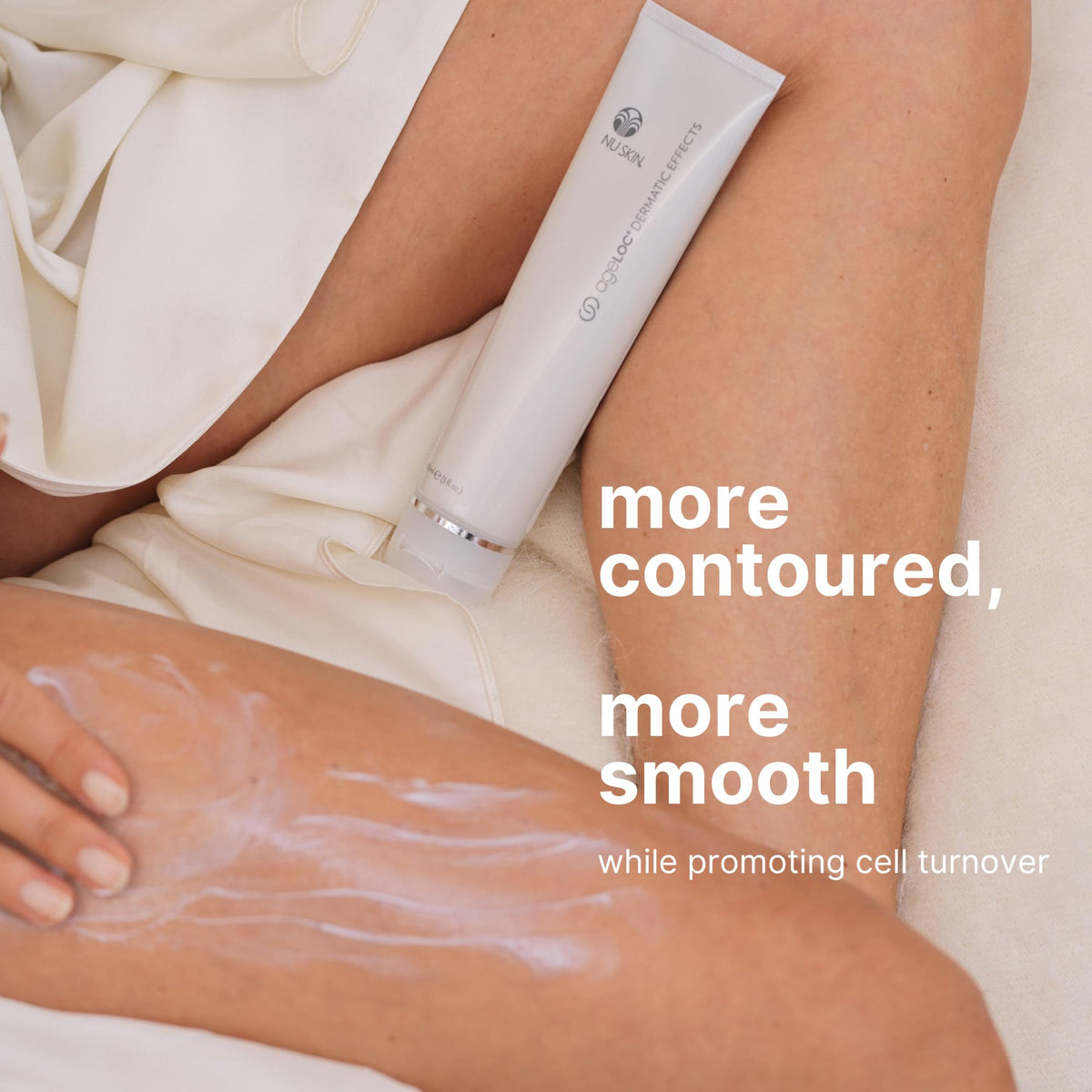 Nu Skin hyaluronic acid representation showing hydration benefit and moisture retention