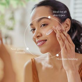 Nu Skin NaPCA Moisturizer with aloe leaves showing soothing, calming benefit