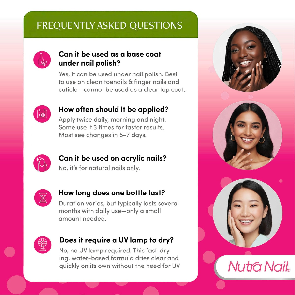 Nutra Nail applied to nail and cuticle illustrating targeted treatment