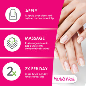 Nutra Nail two-pack on bathroom counter suggesting daily routine convenience