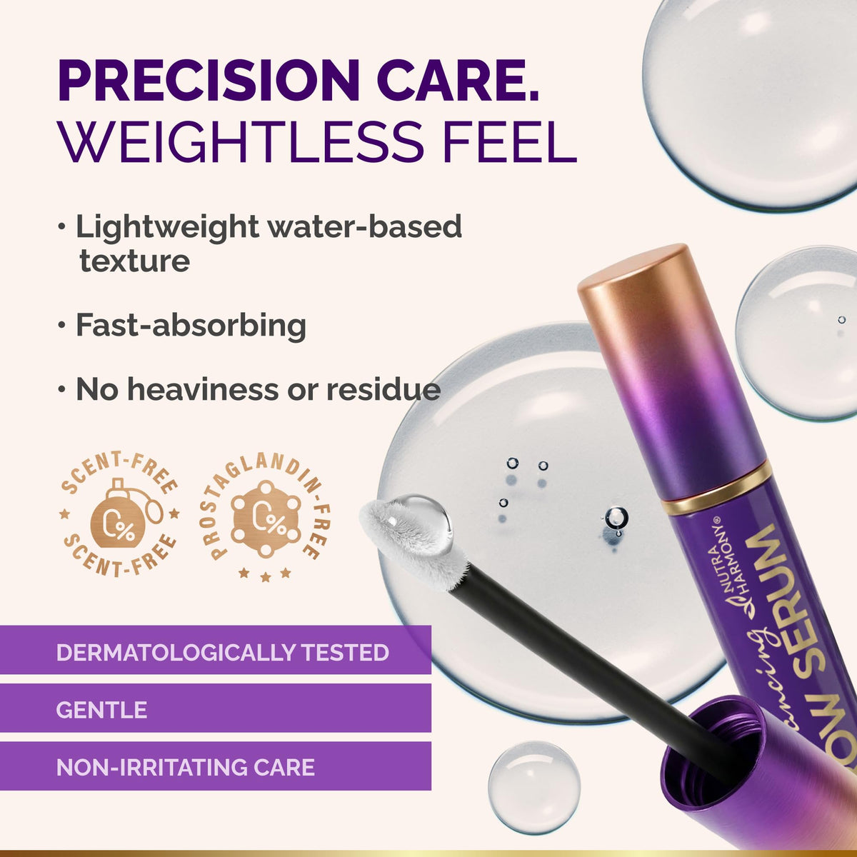 NUTRAHARMONY label close-up with ingredients showing clean, professional formulation benefit