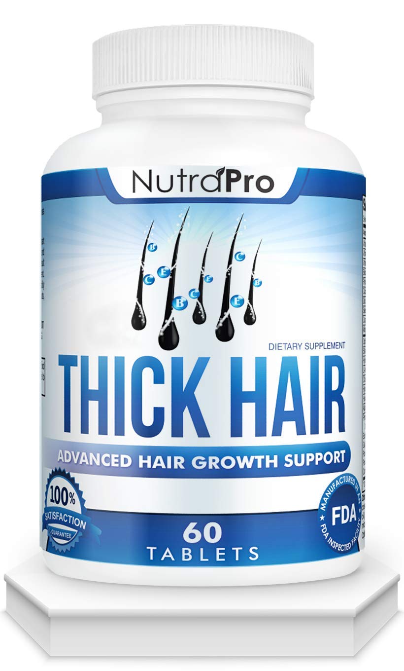 NutraPro front packaging showing bottle and branding, highlights fuller-hair support