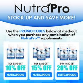 NutraPro gummies beside hairbrush illustrating hair-care support