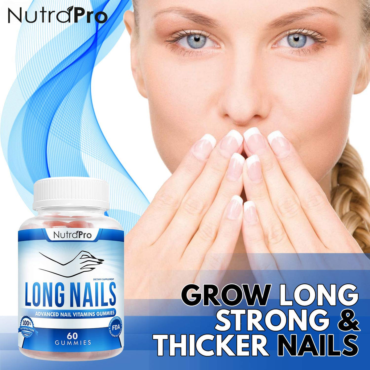 pile of NutraPro gummies showing soft chewy texture and easy-to-chew benefit