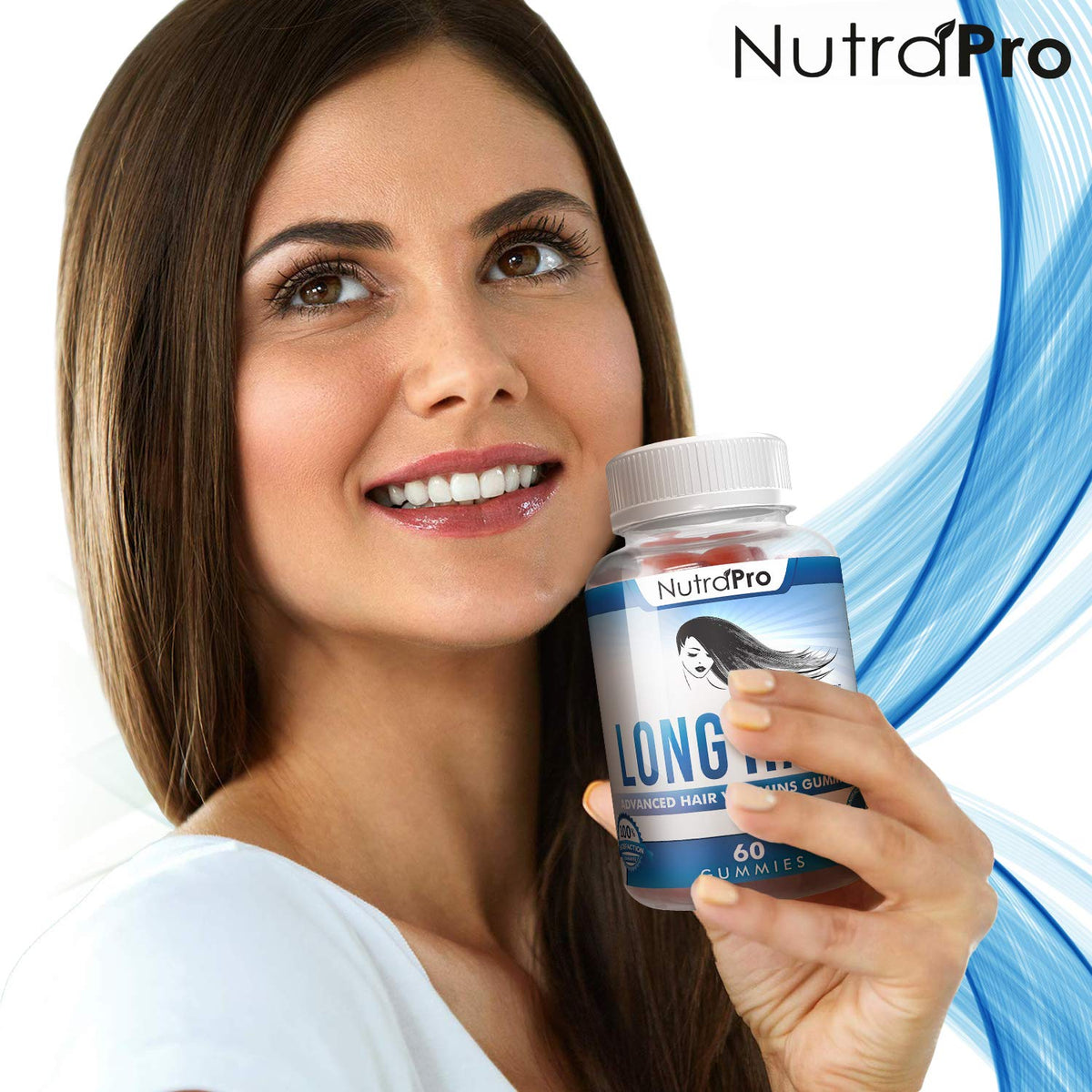 Male and female using NutraPro gummies in lifestyle setting for convenience
