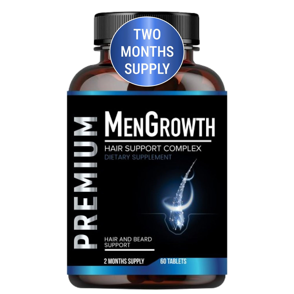 NutraPro MenGrowth front bottle view showing clean label and 60-day supply benefit