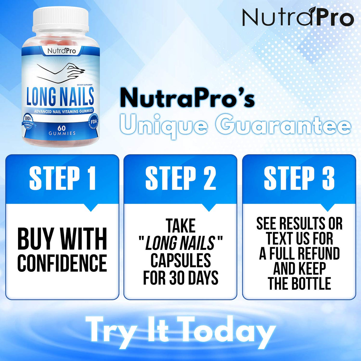 NutraPro nutrition label and supplement facts showing transparent ingredient benefit