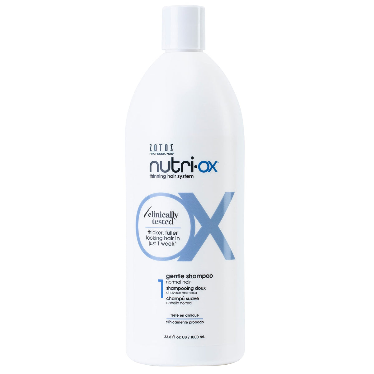 NUTRI-OX front bottle 33.8 fl oz showing size and label benefits