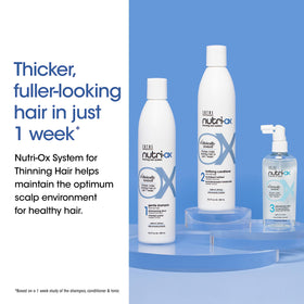 NUTRI-OX shampoo texture on palm demonstrating gentle, creamy lather
