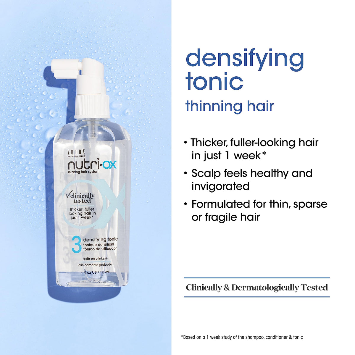 NUTRI-OX bottle dispenser detail for precise scalp-targeted application
