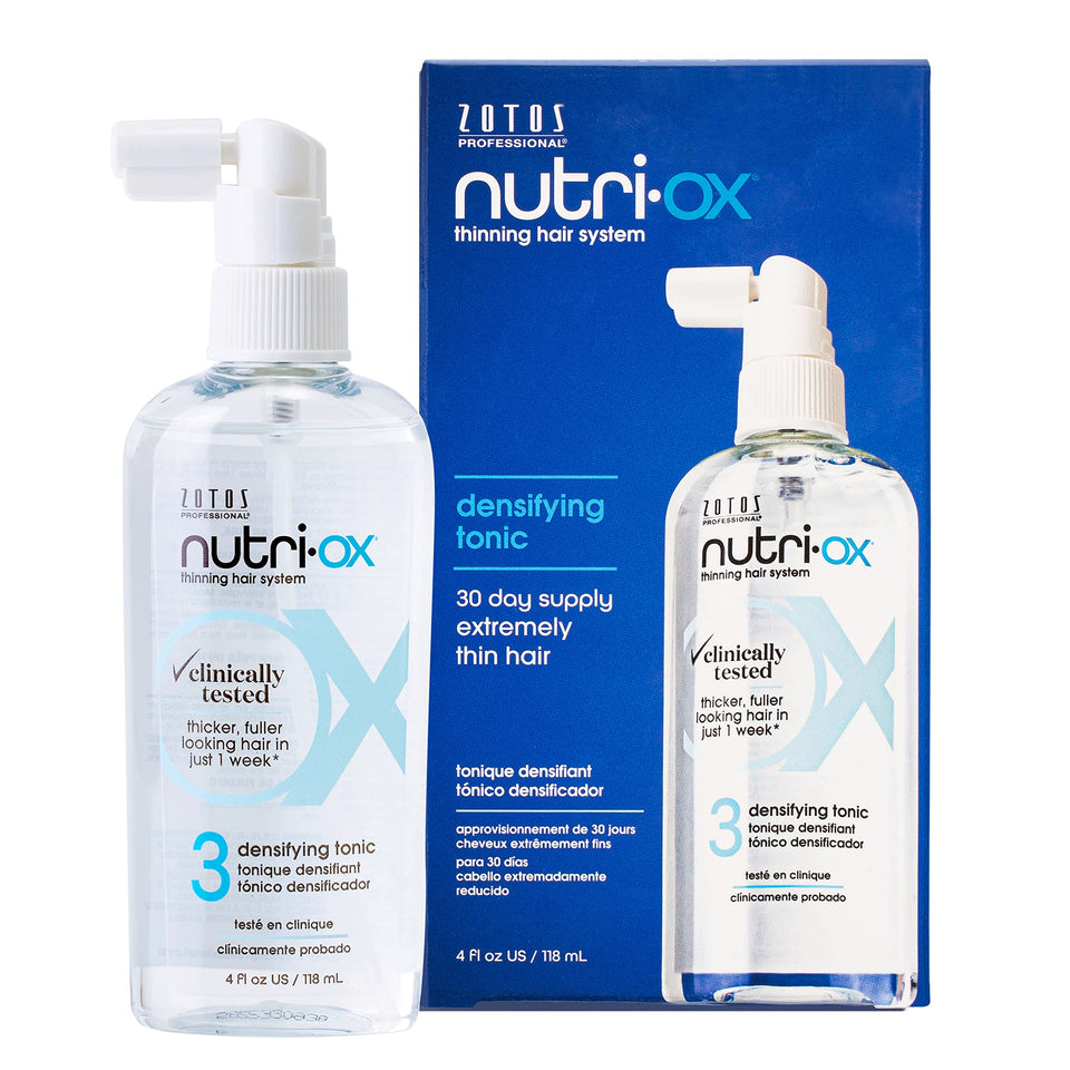 NUTRI-OX densifying tonic front packaging showing bottle and label benefit
