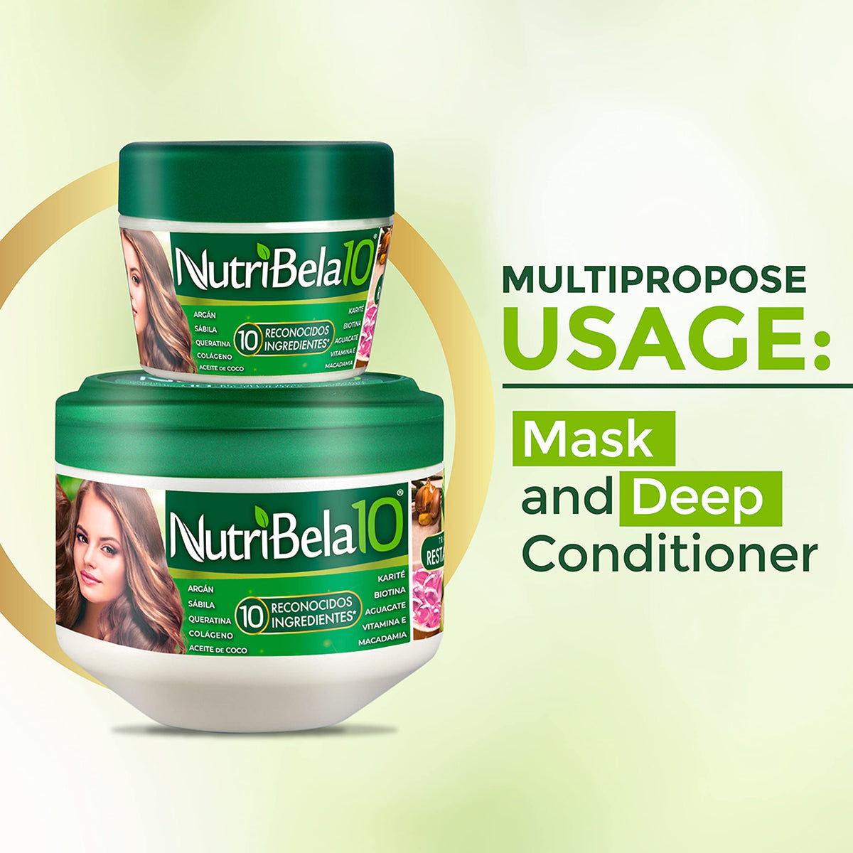 NUTRIBELA10 being scooped into hands to show application and silky spreadability