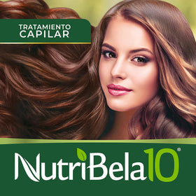 NUTRIBELA10 before and after on curly hair showing reduced frizz and improved definition