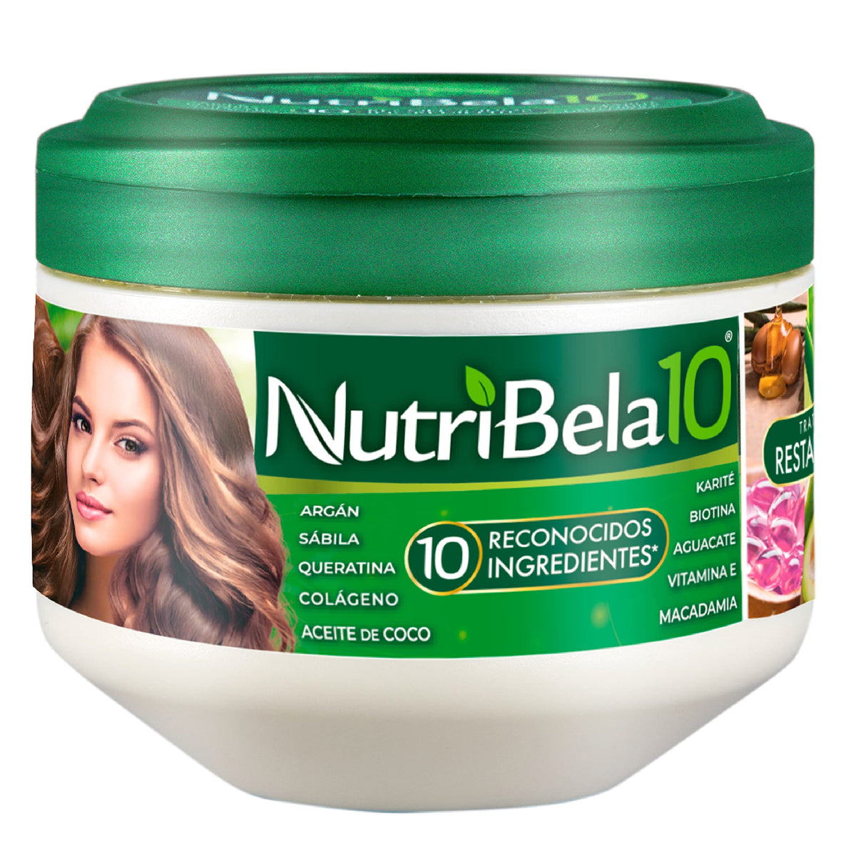 NUTRIBELA10 front jar 17oz showing packaging and product name for easy identification