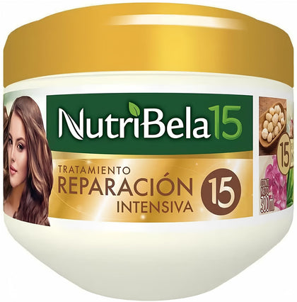 Nutribela 15 front bottle showing label and volume for visible repair benefits