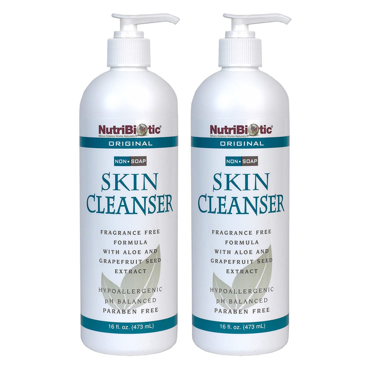 NutriBiotic twin 16 oz bottles front view showing clean packaging and size benefits