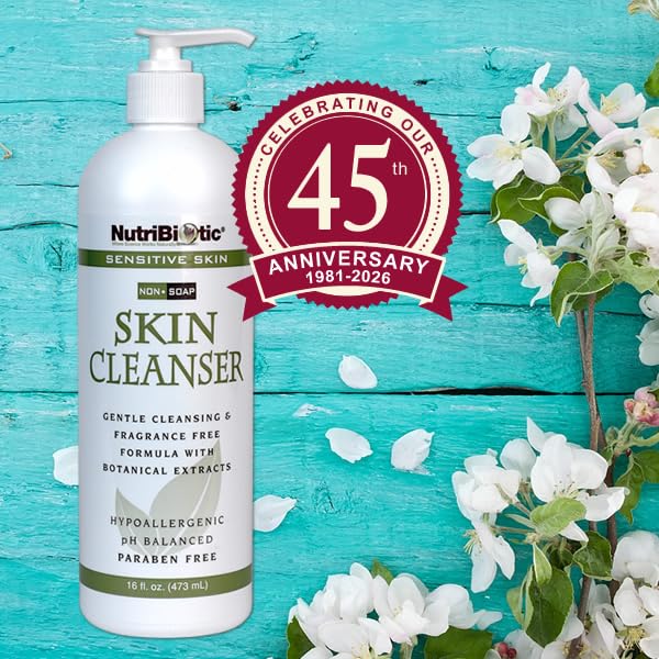NutriBiotic cleanser texture lather close-up, gentle non-drying foam