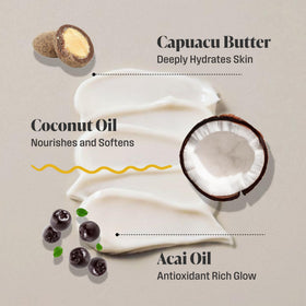 Nutrius 6 fl oz jar next to everyday items to show compact travel size
