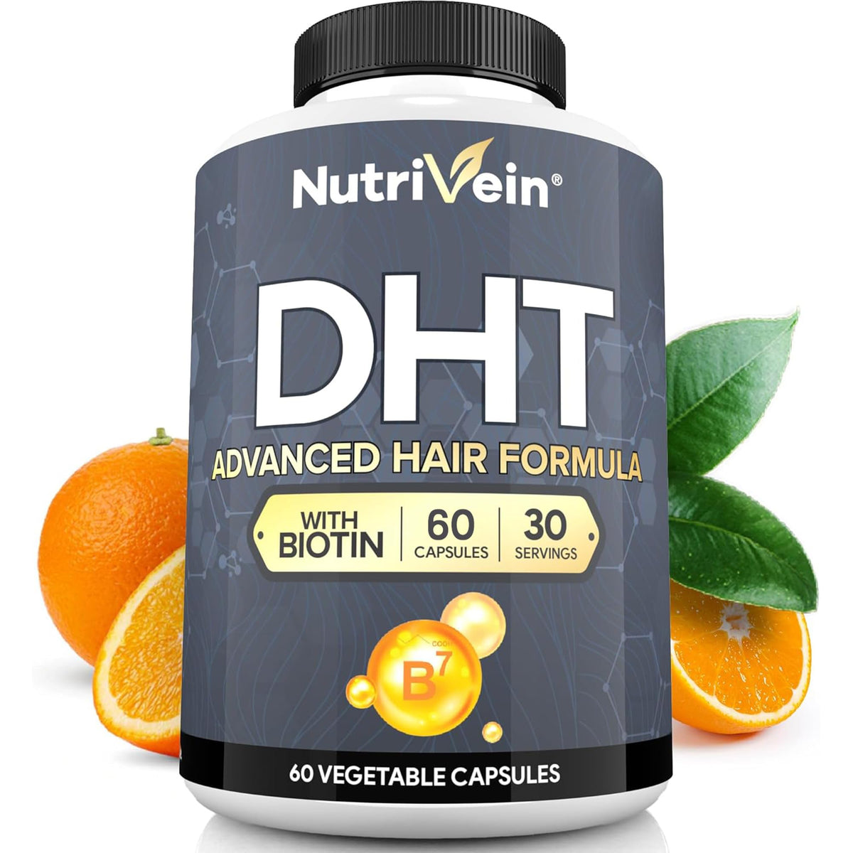 Nutrivein front label bottle showing brand and clean formulation benefits