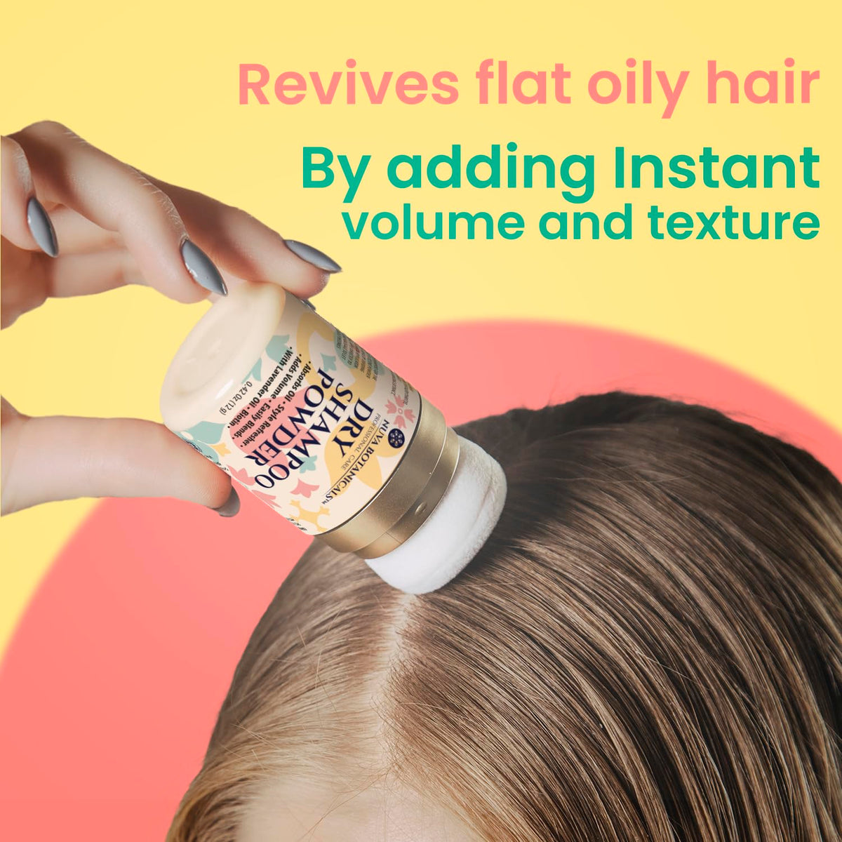 Nuva Botanicals before-and-after roots showing lifted volume and reduced grease