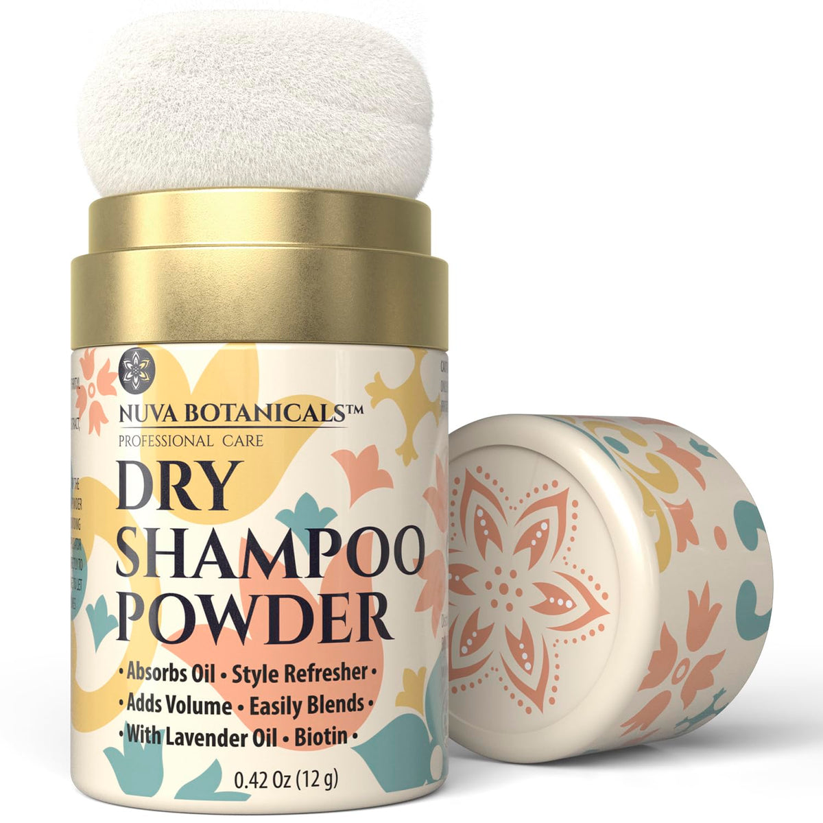 Nuva Botanicals lavender and ginseng visual conveying scent and volumizing benefit