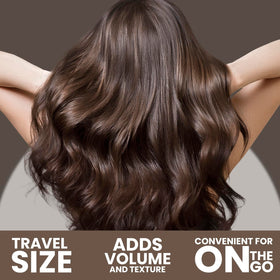 Nuva Botanicals compact size next to hand to show travel-ready portability
