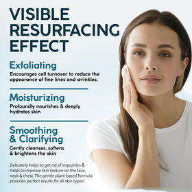 nuvadermis lifestyle shot applying pads to face neck and chest for even skin