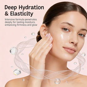Nuvie mask applied to cheek highlighting thin film and overnight wear