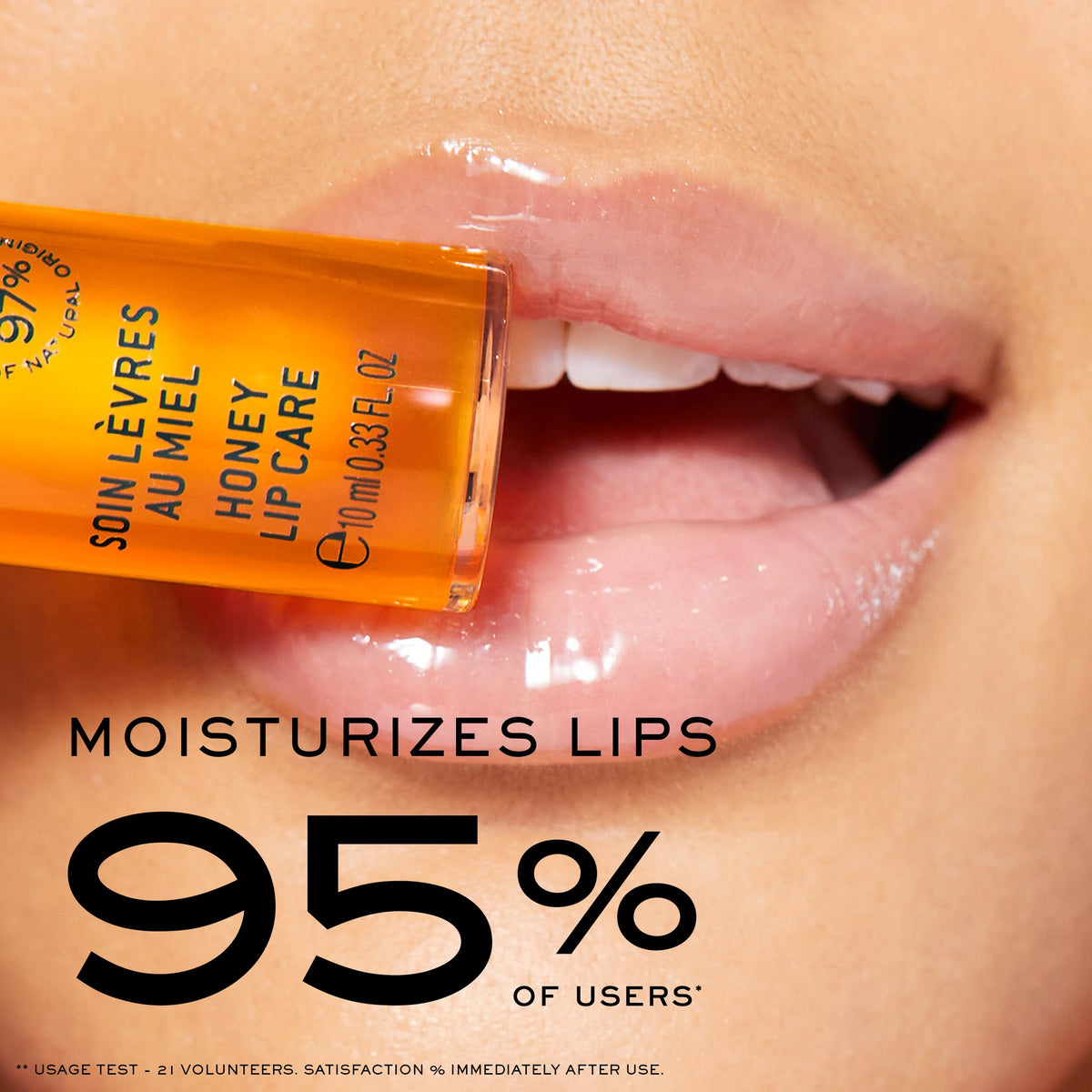 NUXE product label focusing on ingredients and 97 percent natural origin benefit