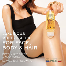 NUXE roll-on applicator close-up demonstrating spill-free benefit