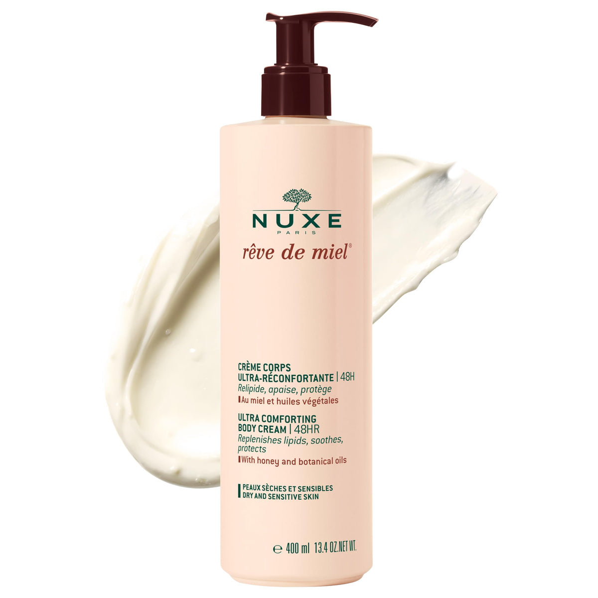 NUXE Rêve de Miel front packaging showing jar and brand for evident nourishment