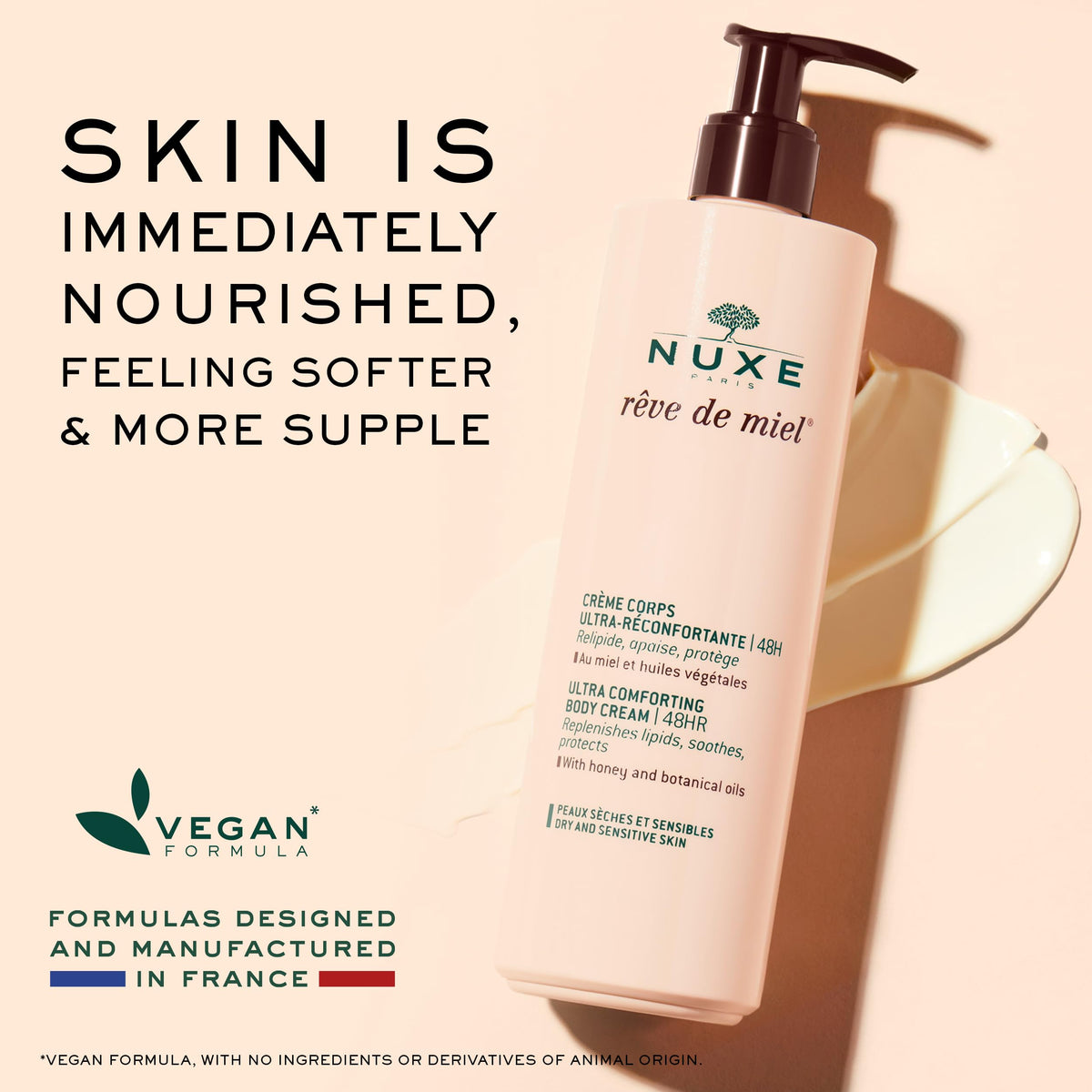 NUXE Rêve de Miel shea butter ingredient close-up highlighting rich emollient properties