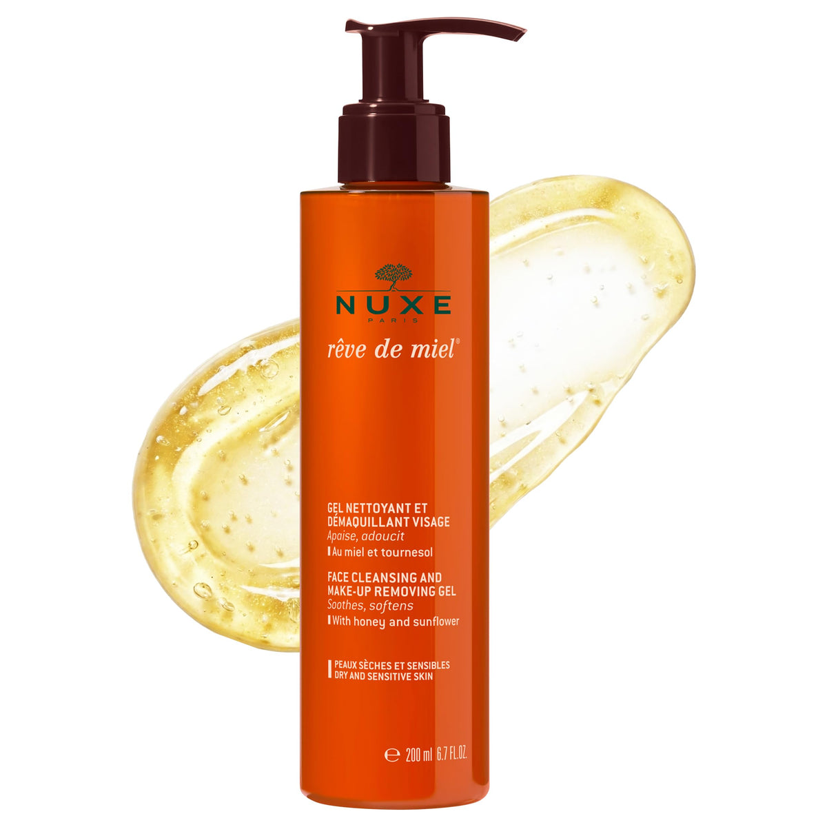 NUXE front bottle shot showing label and calming honey benefit