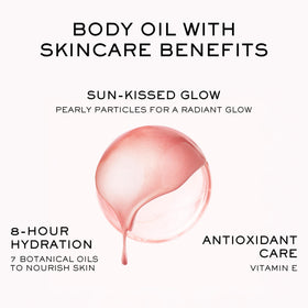 NUXE roll-on gliding on legs to create even, radiant body highlight