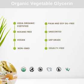 NV Superfoods glycerin used in soap-making showing clearer bar finish