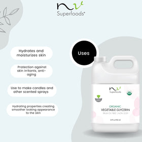 NV Superfoods pouring glycerin texture demonstrating smooth consistency