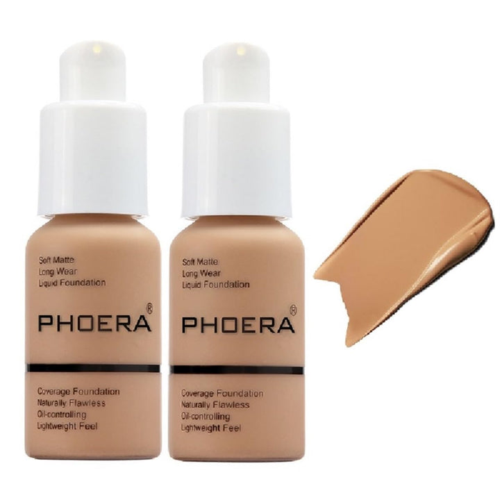 nvyue PHOERA front packaging showing shade 105 Sand and value two-pack benefit