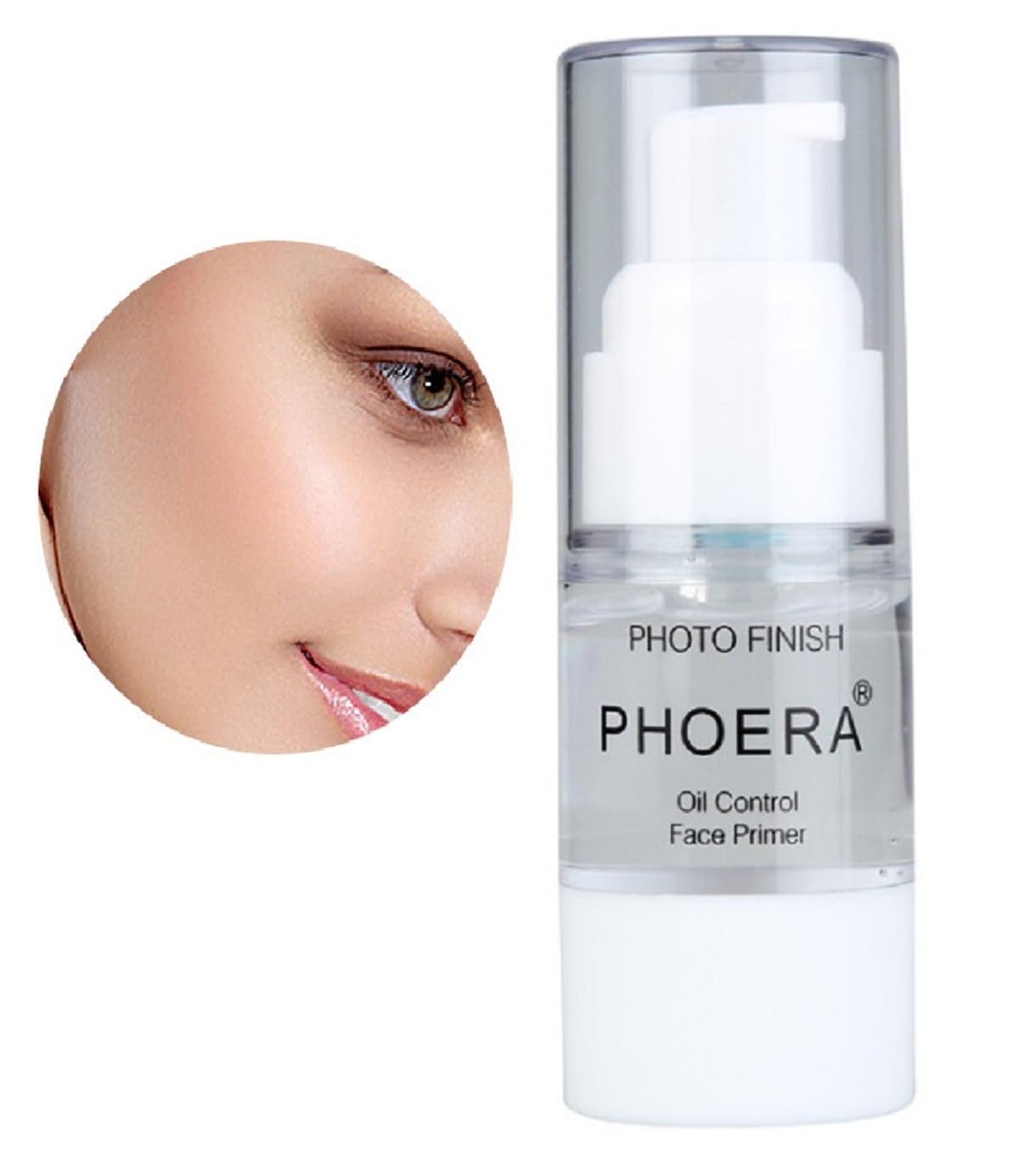 nvyue PHOERA primer on bathroom counter showing travel-ready convenience